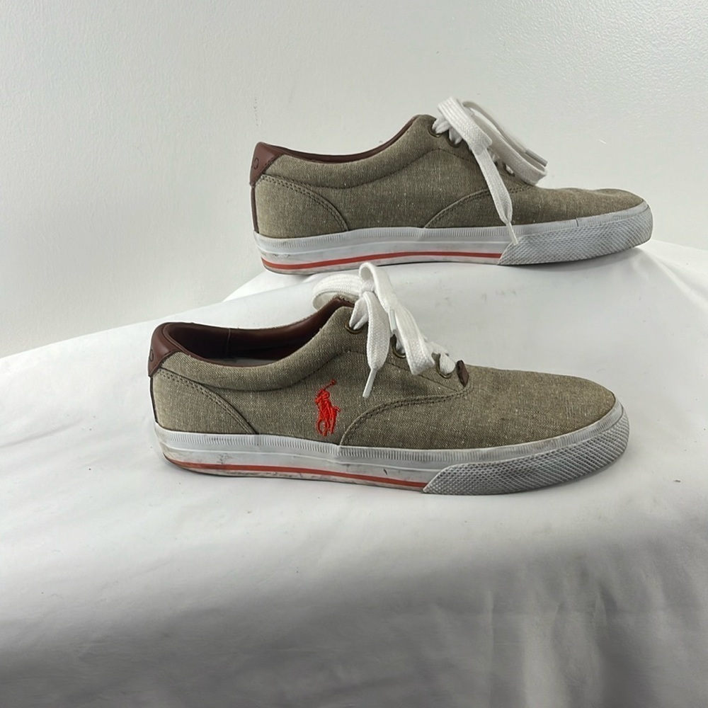 Polo Ralph Lauren Brown Canvas Sneakers Men's Size 7